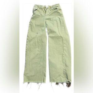 Sage Green High Rise Cargo Jean